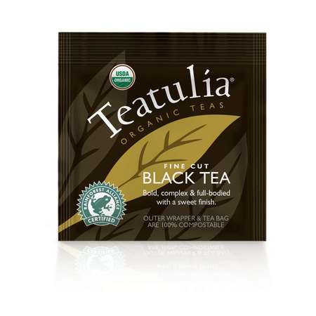 TEATULIA ORGANIC TEAS Black Wrapped Standard Tea, PK24 WST-BLAC-50